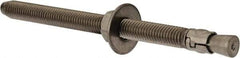 Powers Fasteners - 1/2" Diam, 1/2" Drill, 7" OAL, 7/8" Min Embedment Wedge Expansion Concrete Anchor - 316 Stainless Steel, Hex Nut Head, Hex Drive, 5-5/8" Thread Length - Caliber Tooling