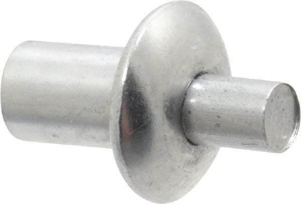 Made in USA - Universal Head Aluminum Alloy Drive Blind Rivet - Aluminum Alloy Mandrel, 0.078" to 1/8" Grip, 3/8" Head Diam, 0.191" to 0.219" Hole Diam, 0.281" Length Under Head, 3/16" Body Diam - Caliber Tooling