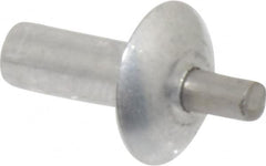 Made in USA - Brazier Head Aluminum Alloy Drive Blind Rivet - Stainless Steel Mandrel, 0.203" to 7/32" Grip, 0.312" Head Diam, 0.128" to 0.14" Hole Diam, 0.313" Length Under Head, 1/8" Body Diam - Caliber Tooling