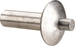 Made in USA - Brazier Head Aluminum Alloy Drive Blind Rivet - Aluminum Alloy Mandrel, 0.578" to 5/8" Grip, 5/8" Head Diam, 0.266" to 0.281" Hole Diam, 0.781" Length Under Head, 1/4" Body Diam - Caliber Tooling