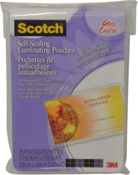 3M - Business Card and ID Protector Plastic Pouch - 3-7/8 Inch Wide x 2-7/16 Inch High - Caliber Tooling