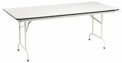 ALERA - 72" Long x 30" Wide x 29" High Stationary Rectangular Folding Table - Light Gray, High Pressure Laminate - Caliber Tooling