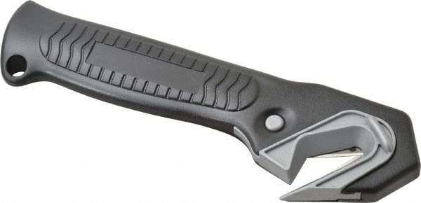 ICT - Fixed Safety Cutter - 1-3/4" Blade, Black Ergonomic Grip Handle, 2 Blades Included - Caliber Tooling