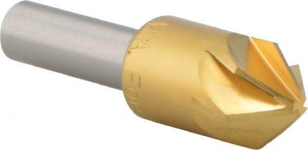 M.A. Ford - 5/8" Head Diam, 3/8" Shank Diam, 6 Flute 82° High Speed Steel Countersink - Caliber Tooling