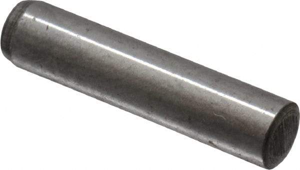 Value Collection - 4mm Diam x 18mm Pin Length Grade 8 Alloy Steel Precision Dowel Pin - Bright Finish, 1 Rounded End - Caliber Tooling