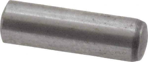 Value Collection - 6mm Diam x 20mm Pin Length Grade 8 Alloy Steel Precision Dowel Pin - Bright Finish, 1 Rounded End - Caliber Tooling