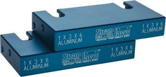Snap Jaws - 6" Wide x 3" High x 1" Thick, Flat/No Step Vise Jaw - Soft, Aluminum, Fixed Jaw, Compatible with 6" Vises - Caliber Tooling