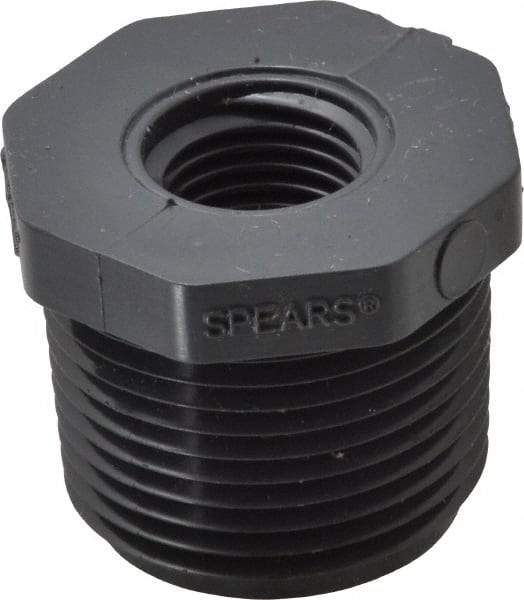 Value Collection - 3/4 x 1/4" PVC Plastic Pipe Reducer Bushing - Schedule 80, MIPT x FIPT End Connections - Caliber Tooling