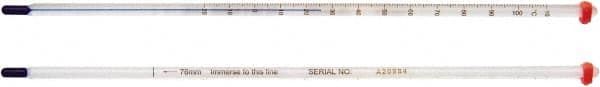 H-B Instruments - -1 to 51°C, Organic Filled Precision Thermometer - 18 Inch Immersion Length - Caliber Tooling