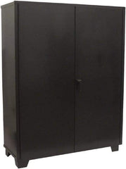 Jamco - 4 Shelf Locking Storage Cabinet - Steel, 48" Wide x 24" Deep x 78" High, Black - Caliber Tooling