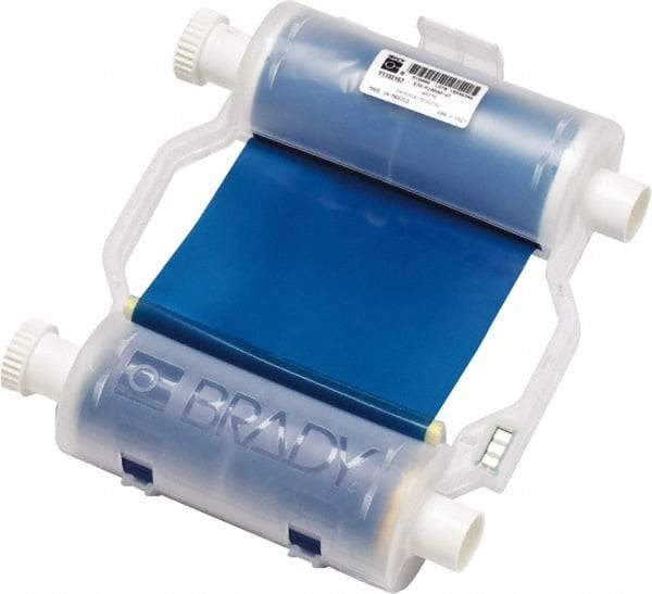 Brady - 4.33" Wide x 2,400" Long, Blue Resin Ribbon Printer Ribbon - For BBP30 Label Printer, BBP33 Label Printer, BBP35 Multicolor Sign & Label Printer, BBP37 Color & Cut Sign & Label Printer, BradyPrinter S3100, BBP31 Sign & Label Printer - Caliber Tooling