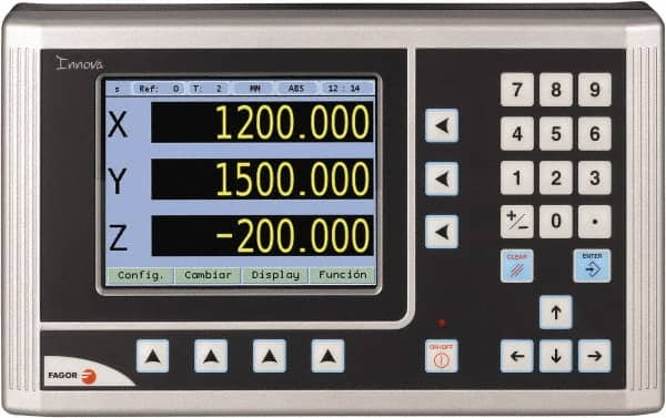 Fagor - 4 Axis, Milling DRO System - 1µm Resolution, 5µmm Accuracy, LCD Display - Caliber Tooling