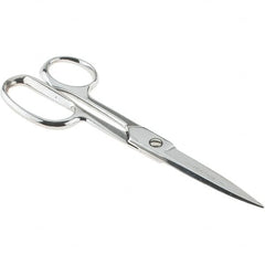 Heritage Cutlery - 3" LOC, 9-1/8" OAL Chrome Plated Heavy Duty Scissors/Shears - Left Hand, Metal Straight Handle - Caliber Tooling