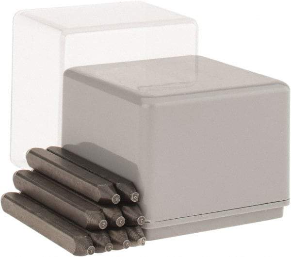 C.H. Hanson - 9 Piece, 1/32" Character Steel Stamp Set - Figures, Heavy Duty - Caliber Tooling