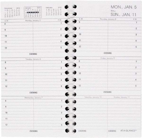 AT-A-GLANCE - 485 Sheet, 3-1/4 x 6-1/4", Weekly Appointment Refill - White - Caliber Tooling