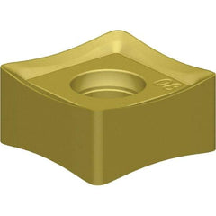 Kennametal - SNHJ442 LD Grade KCK15 Carbide Milling Insert - TiN/TiCN/Al2O3 Finish, 1/4" Thick, 1/2" Inscribed Circle, 1/32" Corner Radius - Caliber Tooling