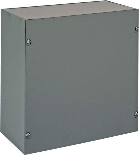 nVent Hoffman - Steel Junction Box Enclosure Screw Flat Cover - NEMA 1, 12" Wide x 12" High x 6" Deep - Caliber Tooling