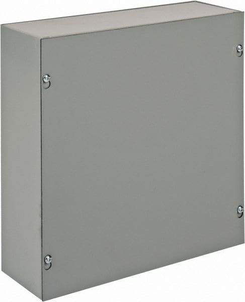 nVent Hoffman - Steel Junction Box Enclosure Screw Flat Cover - NEMA 1, 12" Wide x 12" High x 4" Deep - Caliber Tooling