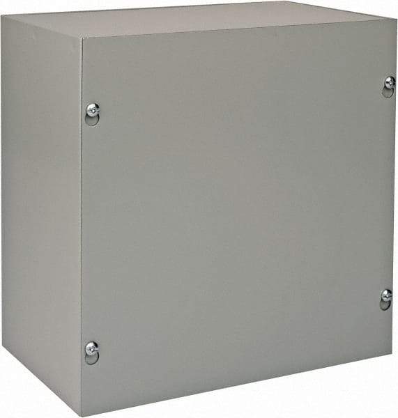 nVent Hoffman - Steel Junction Box Enclosure Screw Flat Cover - NEMA 1, 10" Wide x 10" High x 6" Deep - Caliber Tooling