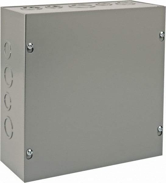 nVent Hoffman - Steel Junction Box Enclosure Screw Flat Cover - NEMA 1, 10" Wide x 10" High x 4" Deep - Caliber Tooling