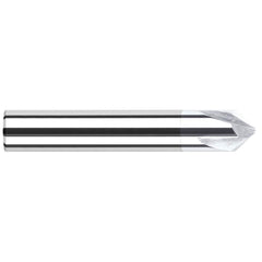 Harvey Tool - 3/8" Diam 30°/150° 3-Flute Single End Solid Carbide Chamfer Mill - Exact Industrial Supply