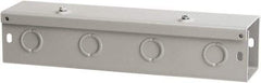 nVent Hoffman - 6" High x 6" Wide x 48" Long, Screw Mount Solid Wall Wire Duct - Gray, 15 Knockouts, Hinged Cover, Steel - Caliber Tooling