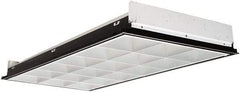 Cooper Lighting - 3 Lamps, 32 Watts, 3,100 Lumens, 2' x 4', Electronic Ballast Fluorescent Lamp Troffer - 18 Cells, 120 to 277 Volt, Polyethylene Diffuser, Steel Troffer - Caliber Tooling