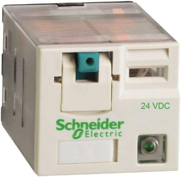 Square D - 11 Pins, Ice Cube Electromechanical Plug-in General Purpose Relay - 15 Amp at 277 V, 3PDT, 24 VDC, 31mm Wide x 39mm High x 27mm Deep - Caliber Tooling