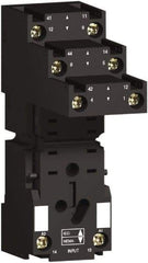 Square D - 8 Pins, 250 Volt, 5 and 12 Amp, DPDT, Ice Cube Relay Socket - DIN Rail Mount, Screw Panel Mount, Screw Terminal - Caliber Tooling