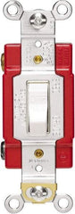 Cooper Wiring Devices - 1 Pole, 120 to 277 VAC, 20 Amp, Industrial Grade, Toggle, Wall and Dimmer Light Switch - 1.3 Inch Wide x 4.19 Inch High, Fluorescent - Caliber Tooling