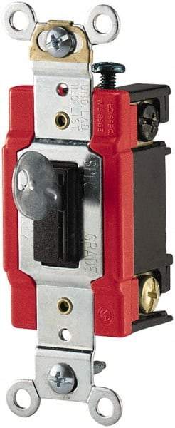 Cooper Wiring Devices - 1 Pole, 120 to 277 VAC, 20 Amp, Specification Grade, Key Lock, Wall and Dimmer Light Switch - 1.31 Inch Wide - Caliber Tooling