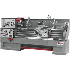 Jet - 18" Swing, 60" Between Centers, 230/460 Volt, Triple Phase Engine Lathe - 5MT Taper, 7-1/2 hp, 25 to 1,800 RPM, 3-1/8" Bore Diam - Caliber Tooling