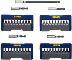 Irwin - 41 Piece, Phillips, Square, Torx, Slotted Handle, Insert Bit Set - #1 to #3 - Caliber Tooling