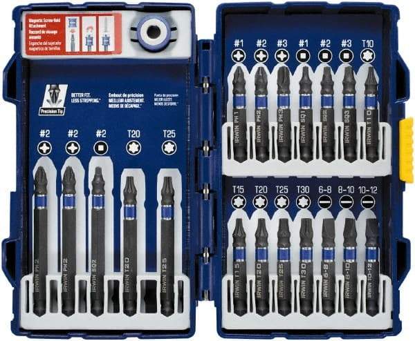 Irwin - 20 Piece, Phillips, Square, Torx, Slotted Handle, Drive Set - #1 to #3 - Caliber Tooling