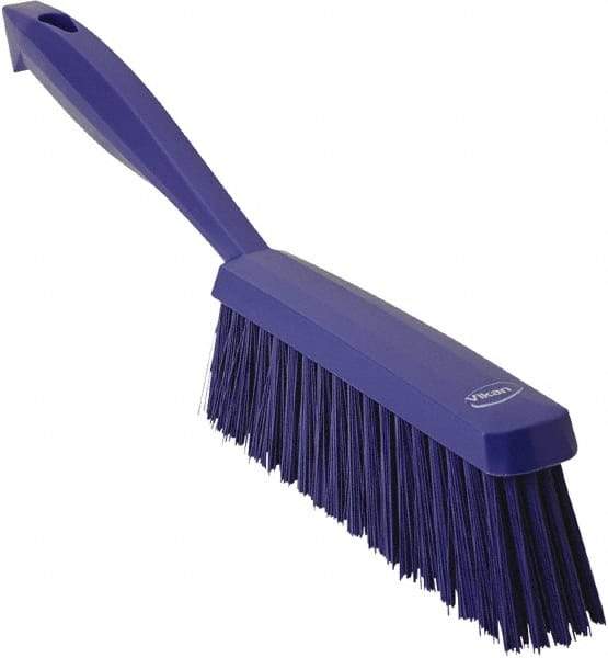 Vikan - 14" OAL, Polyester Staple Set Bench Brush - 2" Bristle Length, 6-3/8" Long Head, Purple - Caliber Tooling