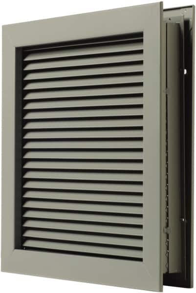 National Guard Products - 25" Wide x 25" High, Solid Steel Louver - 24" Opening Width, 24" Opening Height - Caliber Tooling