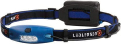 LED LENSER - White LED Bulb, Hands-free Flashlight - Black Aluminum Body, 4 AAA Batteries Included - Caliber Tooling