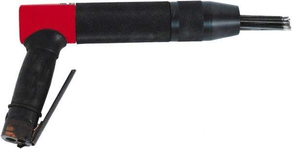 Chicago Pneumatic - 2,400 BPM, 0.92" Bore Diam, Pneumatic Pistol Grip Needle Scaler - 7" Needle Length, 4.2 CFM, 90 psi, 1/4 NPT Inlet - Caliber Tooling