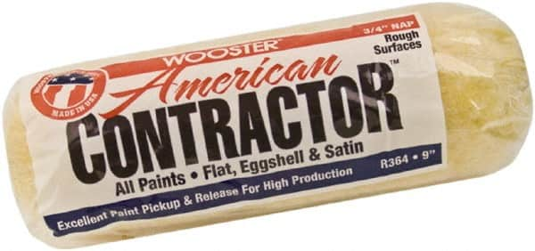 Wooster Brush - 3/4" Nap, 9" Wide Paint Roller - Rough Texture, Synthetic Knit - Caliber Tooling