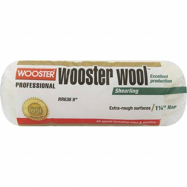 Wooster Brush - 1-1/4" Nap, 9" Wide Paint Roller - Extra-Rough Texture, Lambswool - Caliber Tooling