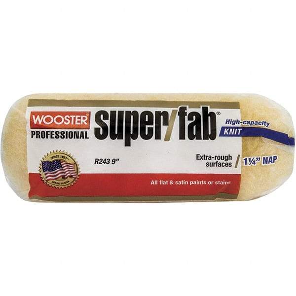 Wooster Brush - 1-1/4" Nap, 9" Wide Paint Roller - Extra-Rough Texture, Synthetic Knit - Caliber Tooling