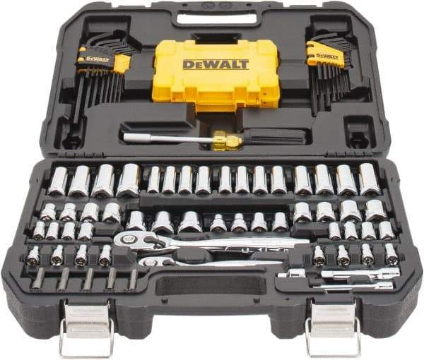 DeWALT - 108 Piece 1/4 & 3/8" Drive Mechanic's Tool Set - Comes in Blow Molded Case - Caliber Tooling