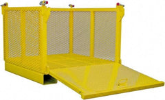 Machining & Welding - 48" Long x 48" Wide x 28" High Steel Basket-Style Bulk Container - 2,500 Lb. Load Capacity - Caliber Tooling