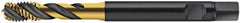 Walter-Prototyp - 1/4-28 UNF 3 Flute 2B Modified Bottoming Spiral Flute Tap - Cobalt, TiN Finish, 80.01mm OAL, Right Hand Flute, Right Hand Thread, Series AS2351005 - Caliber Tooling