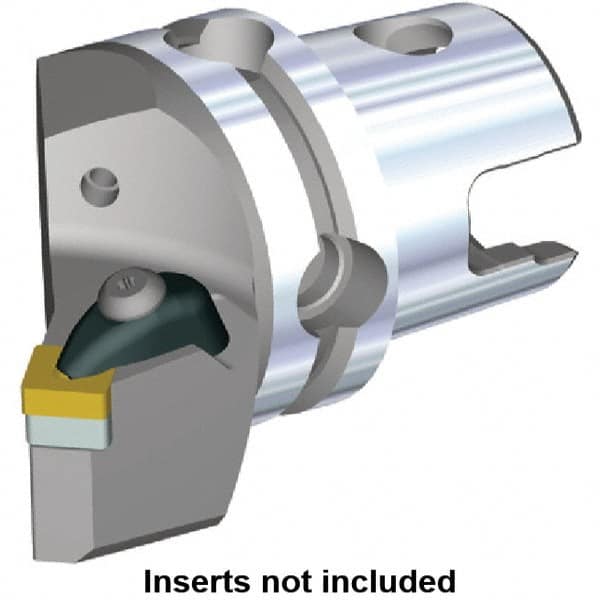 Kennametal - Right Hand Cut, Size KM50, SN.. Insert Compatiblity, Modular Turning & Profiling Cutting Unit Head - 27mm Ctr to Cutting Edge, 58.3mm Head Length, Through Coolant, Series Kenclamp - Caliber Tooling