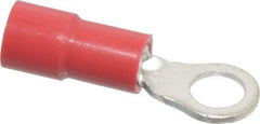 Thomas & Betts - 22-16 AWG Partially Insulated Crimp Connection Circular Ring Terminal - #8 Stud, 0.803" OAL x 0.26" Wide, Tin Plated Copper Contact - Caliber Tooling