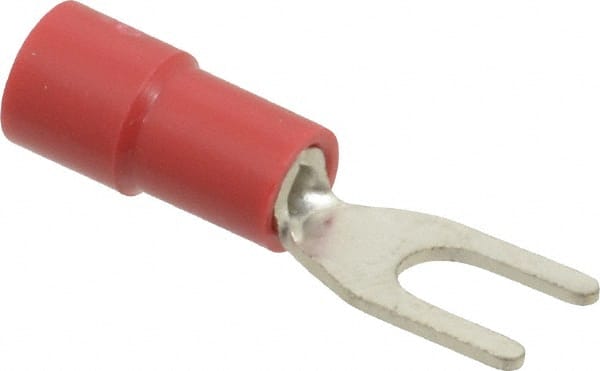 Thomas & Betts - #6 Stud, 22 to 16 AWG Compatible, Partially Insulated, Crimp Connection, Standard Fork Terminal - Caliber Tooling