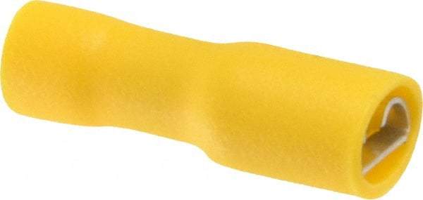 Thomas & Betts - 12 to 10 AWG, Vinyl, Fully Insulated, Female Wire Disconnect - 1/4 Inch Wide Tab, Yellow, RoHS Compliant, UL 94 V-0 - Caliber Tooling