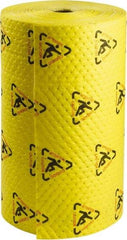 Brady SPC Sorbents - 80 Gal Capacity per Package, Chemical/Hazmat Roll - 300' Long x 30" Wide, Yellow, Polypropylene - Caliber Tooling