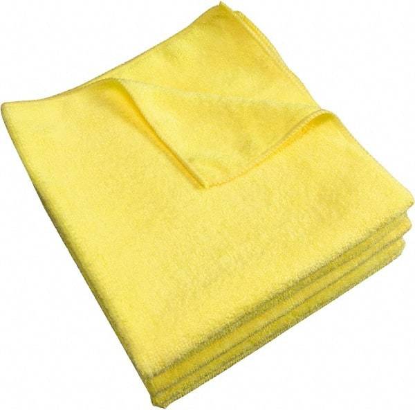 PRO-SOURCE - Reusable Microfiber Wipes - 14" x 14" Sheet Size, Yellow - Caliber Tooling